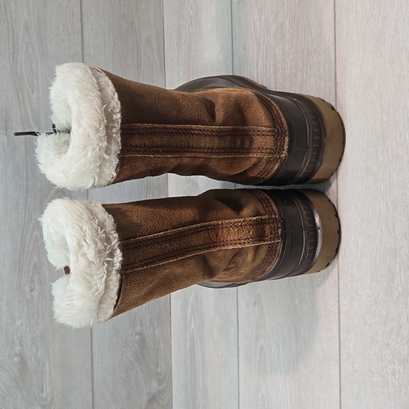 Vintage Sorel Mens Leather Duck Boots Insulated lined shoes sz 9 - Picture 8 of 12